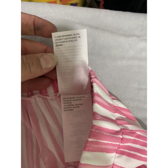 Elizabeth & Clarke Womens Striped wide leg Pants Pull on Pink white size 2X - Picture 6 of 11